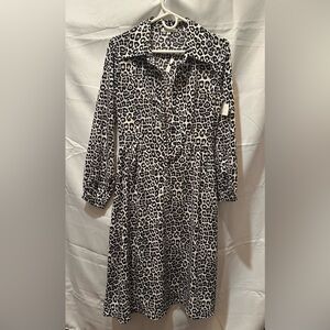 Black and White Bishop Sleeve Sundress